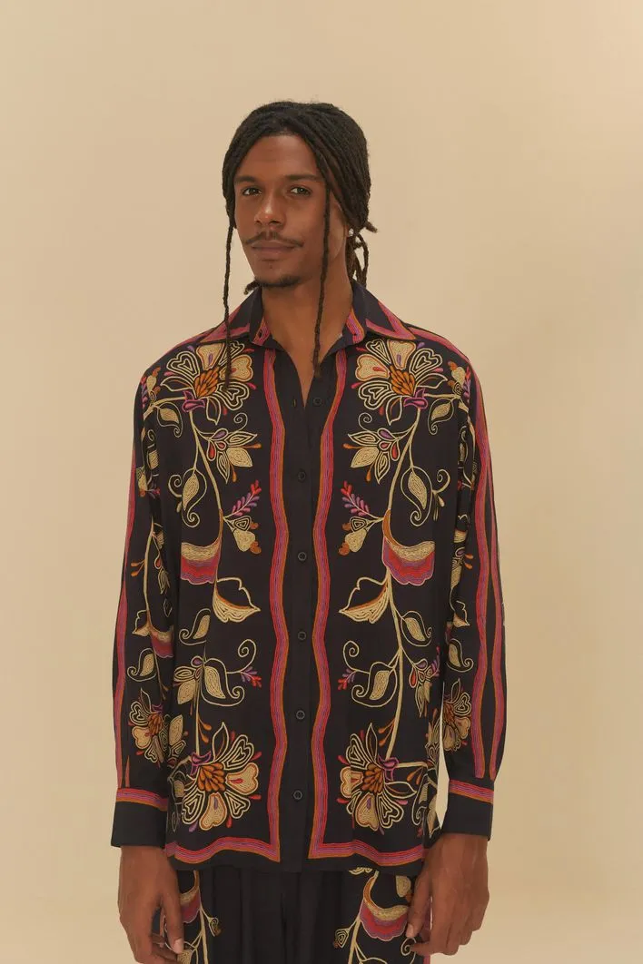 Camisa Lenço Estampada Lia