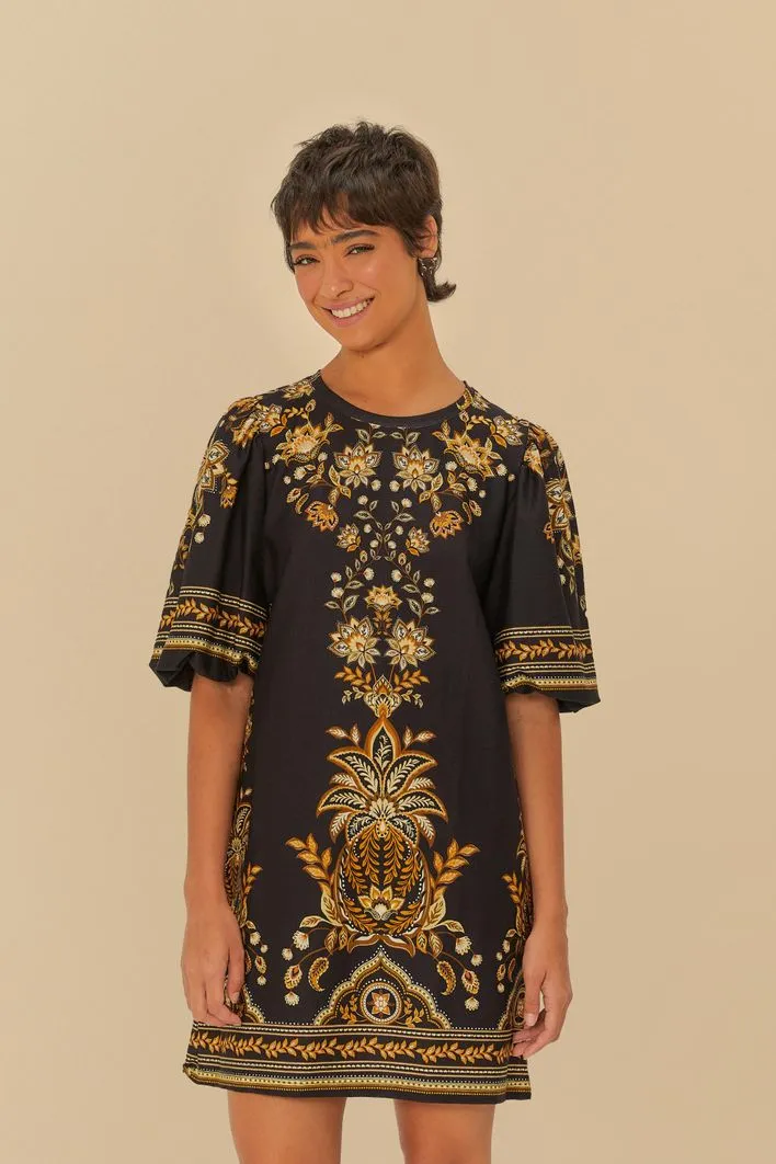 Vestido T-Shirt Mg Bufante Flora Abacaxi