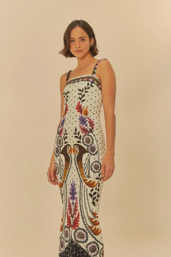Vestido Midi Estampado Tapete De Arara