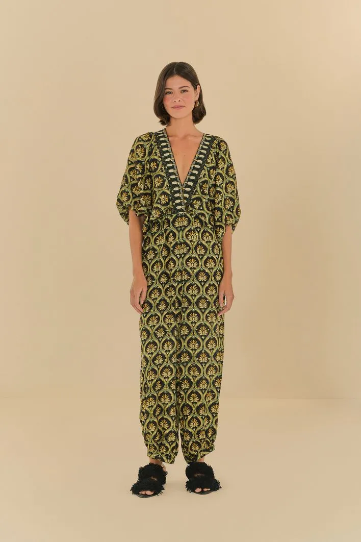 Macacão Estampado Joia Boho