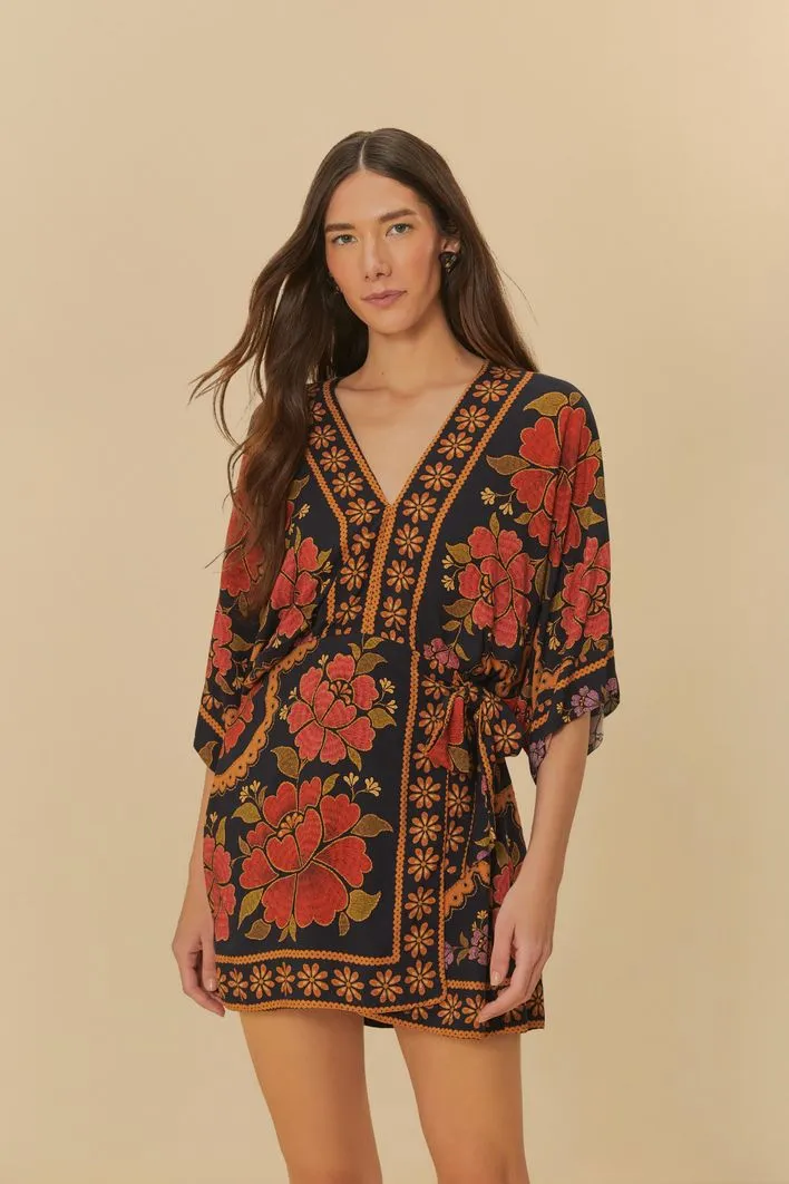 Vestido Curto Estampado Madalena