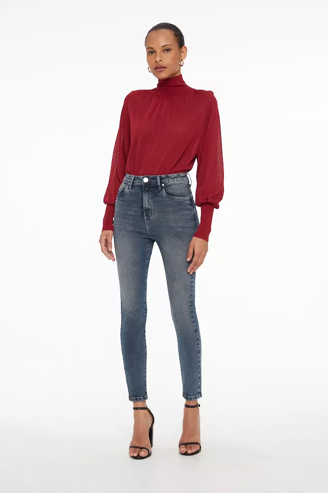 Calça Jeans Skinny Basic High Vivo Bolso