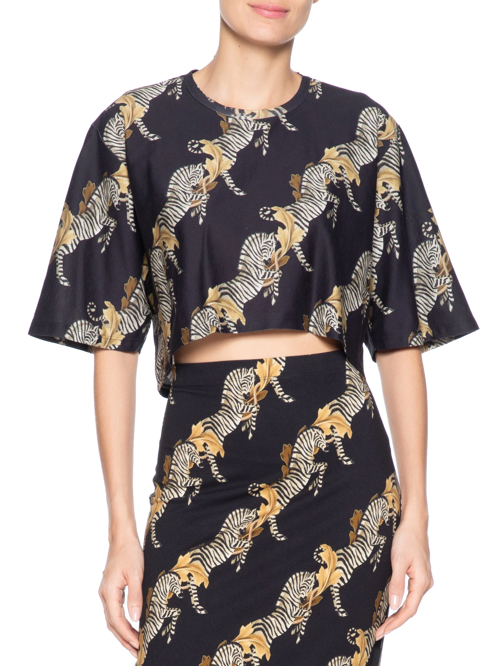 T-shirt Cropped Zebra