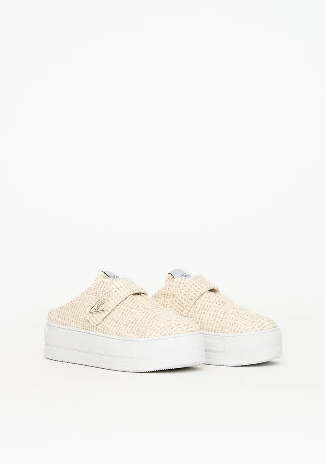 TENIS SOLA ALTA TWEED