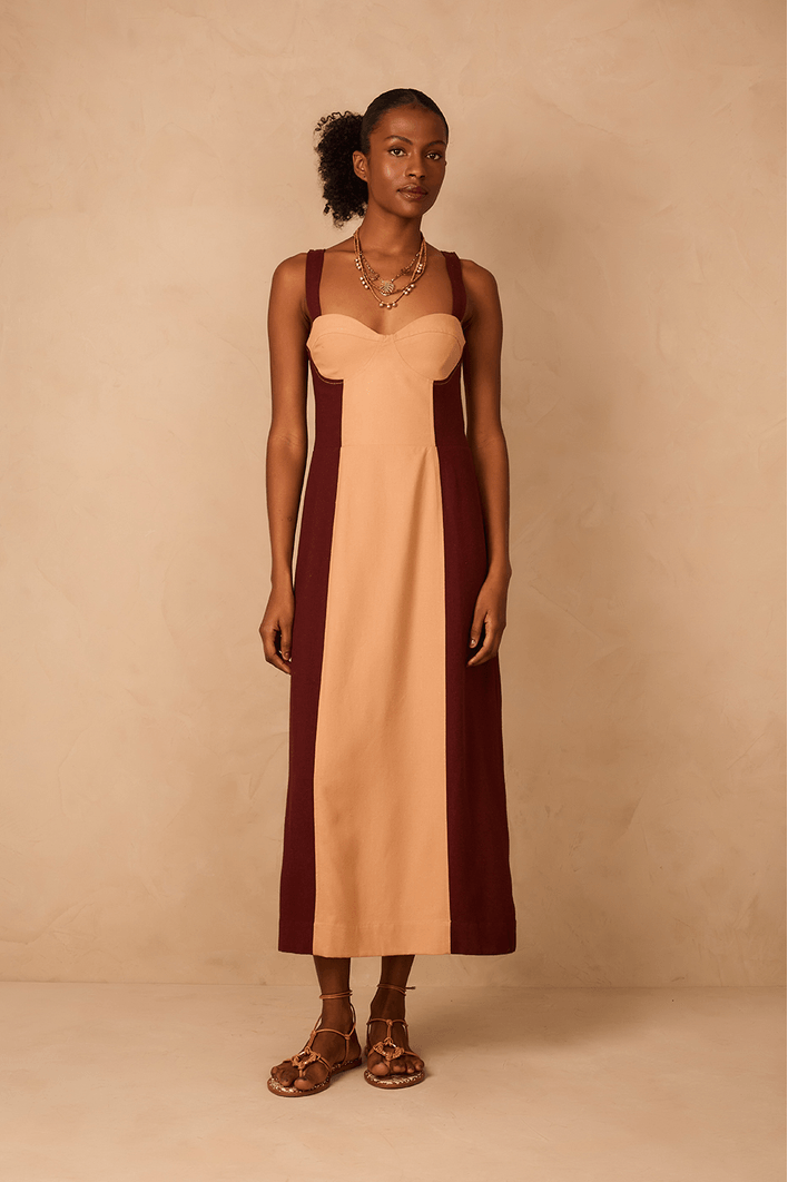 Vestido Linho Midi