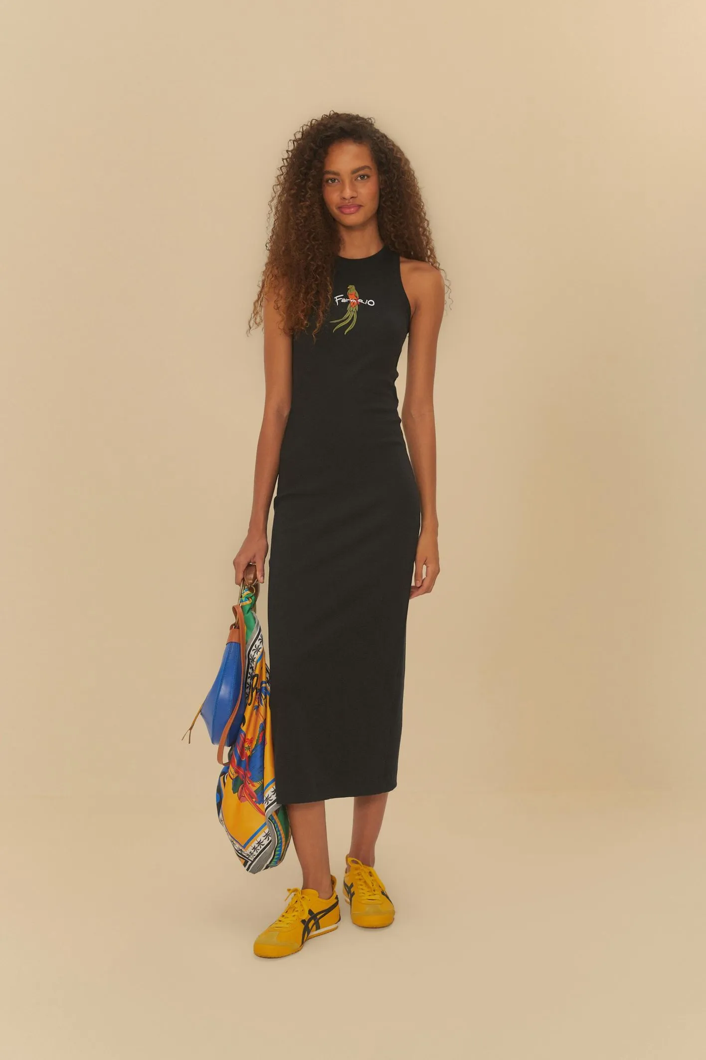 Vestido Cropped Rib Estampado Farm Rio Passáros