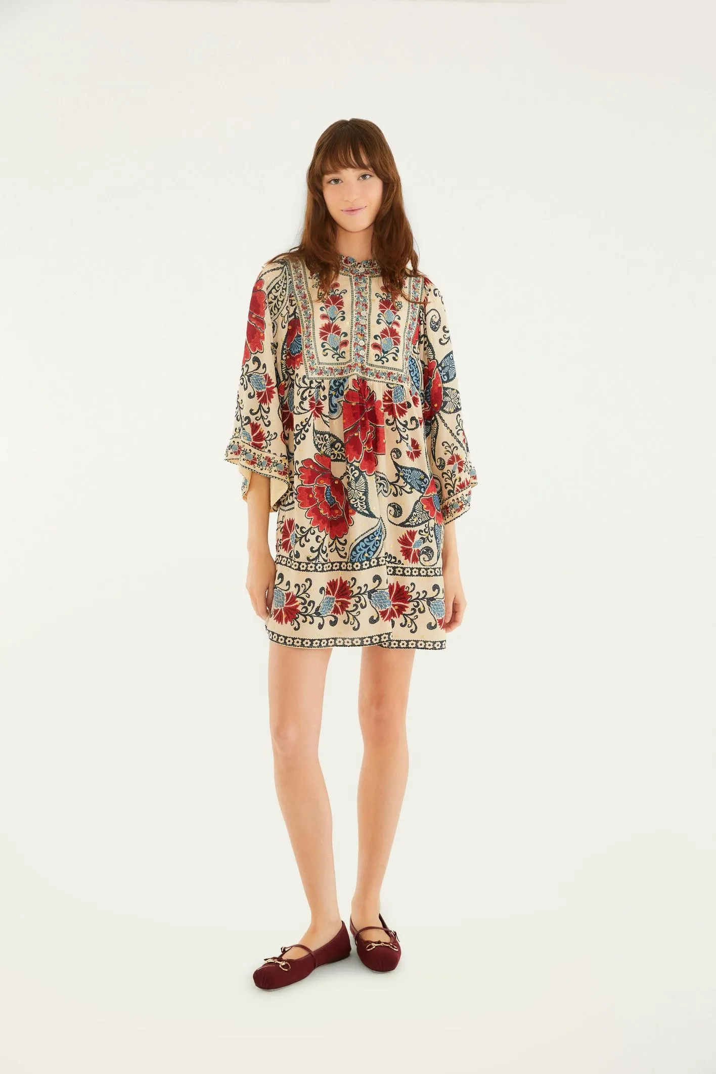 Vestido Curto Manga Francisca