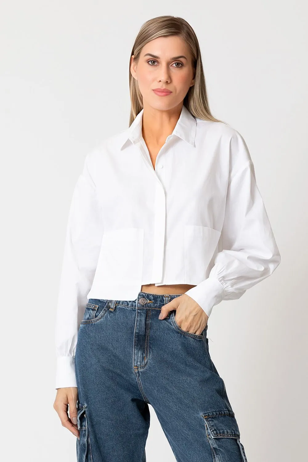 Camisa Cropped Bolso