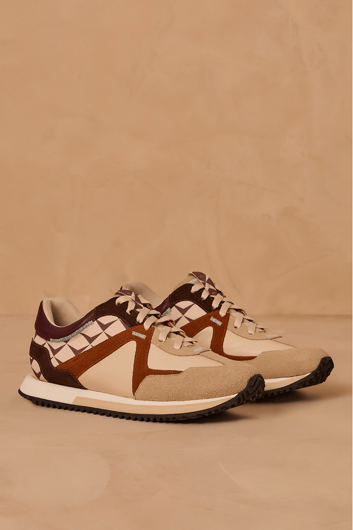 Tênis Couro Street Recortes