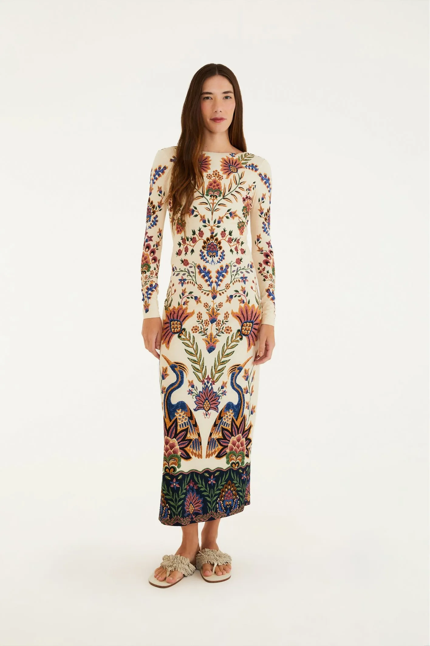 Vestido Decote u Cost Jardim Maravilhoso