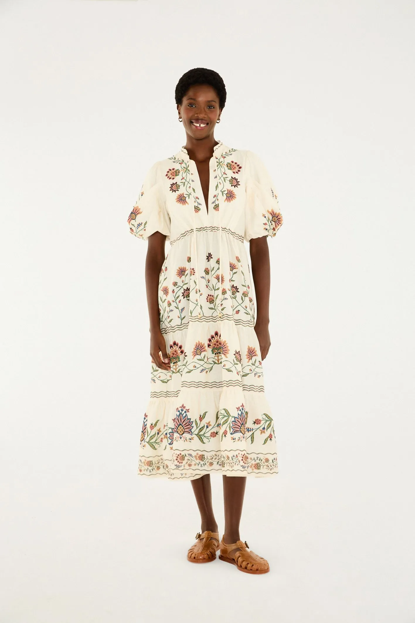 Vestido Marias Estampado Jardim Maravilhoso