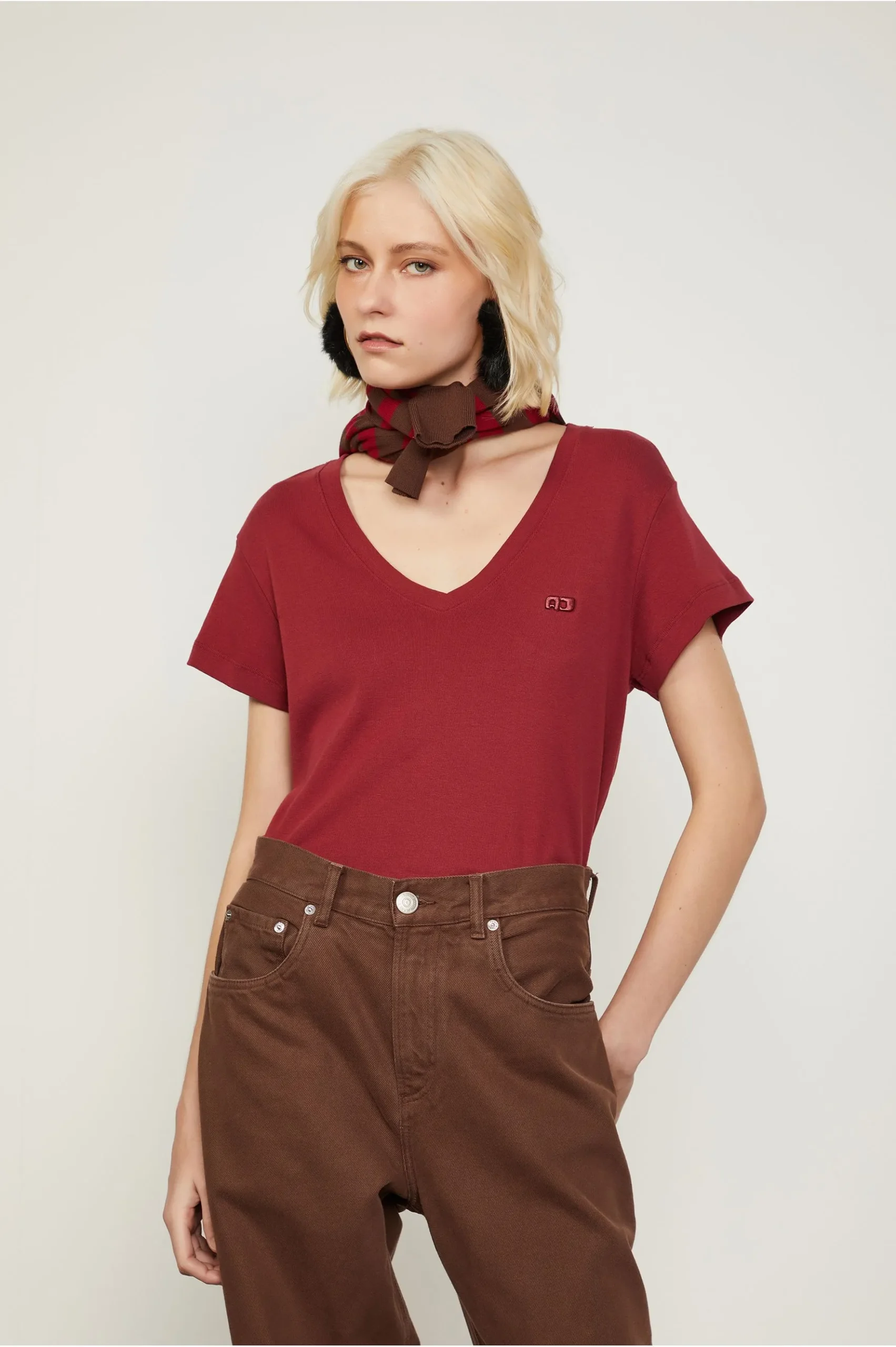 Camiseta de Malha Decote V