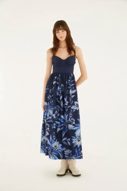 Vestido Farm Cropped Floral Tati