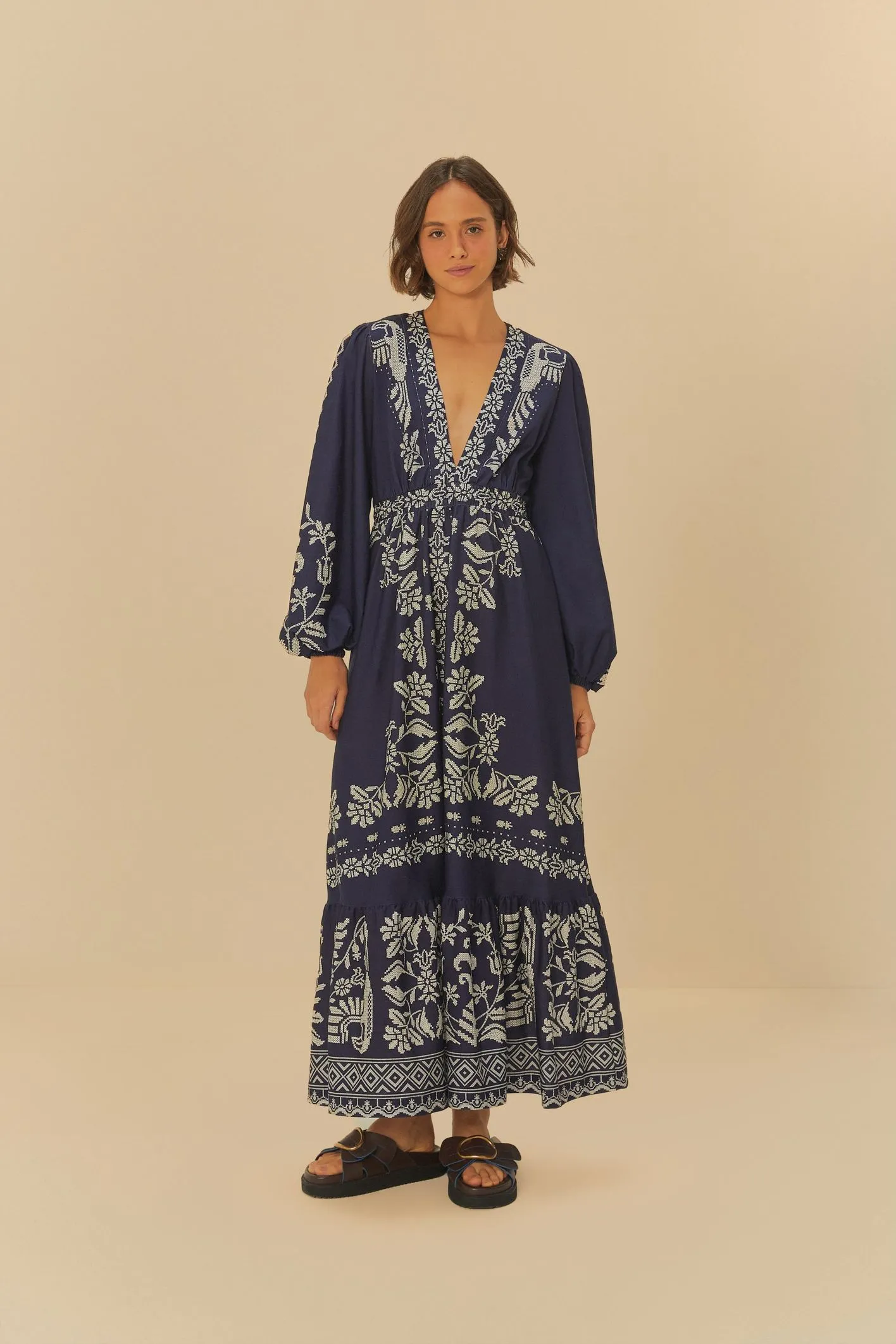 Vestido Cropped Estampado Relicário Tropical