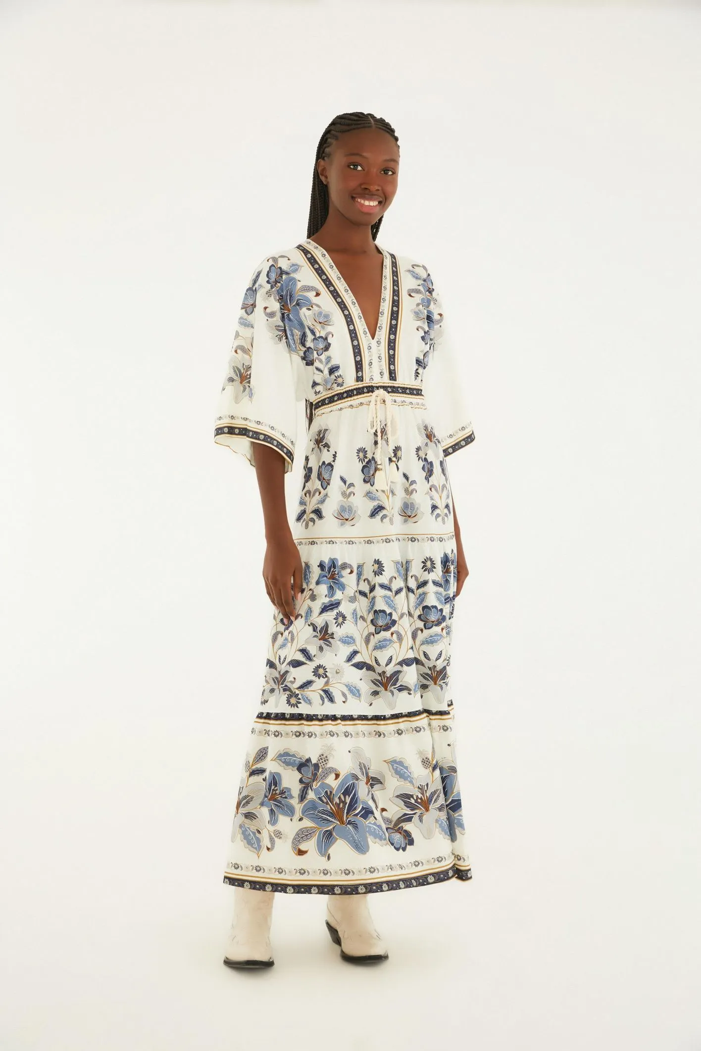 Vestido Midi Estampado Marcelle