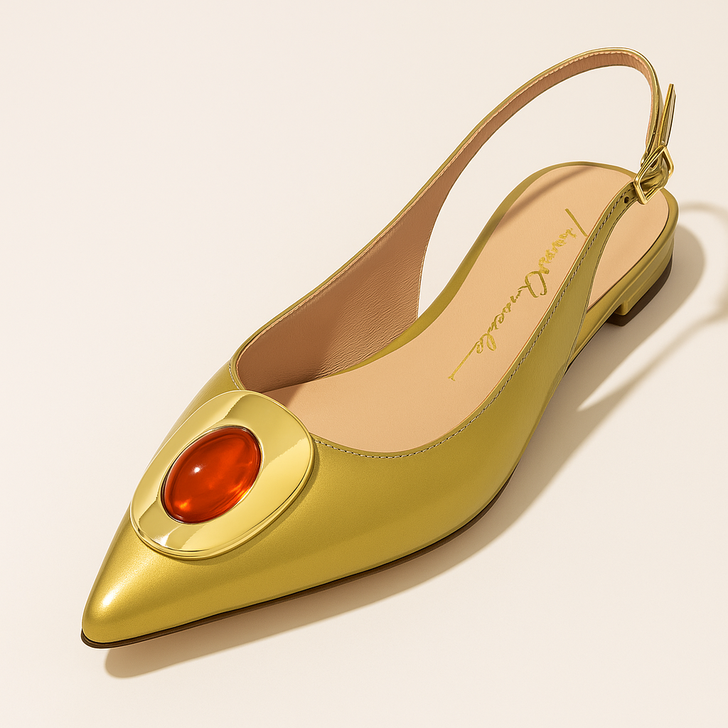 Sapatilha Slingback Em Verniz