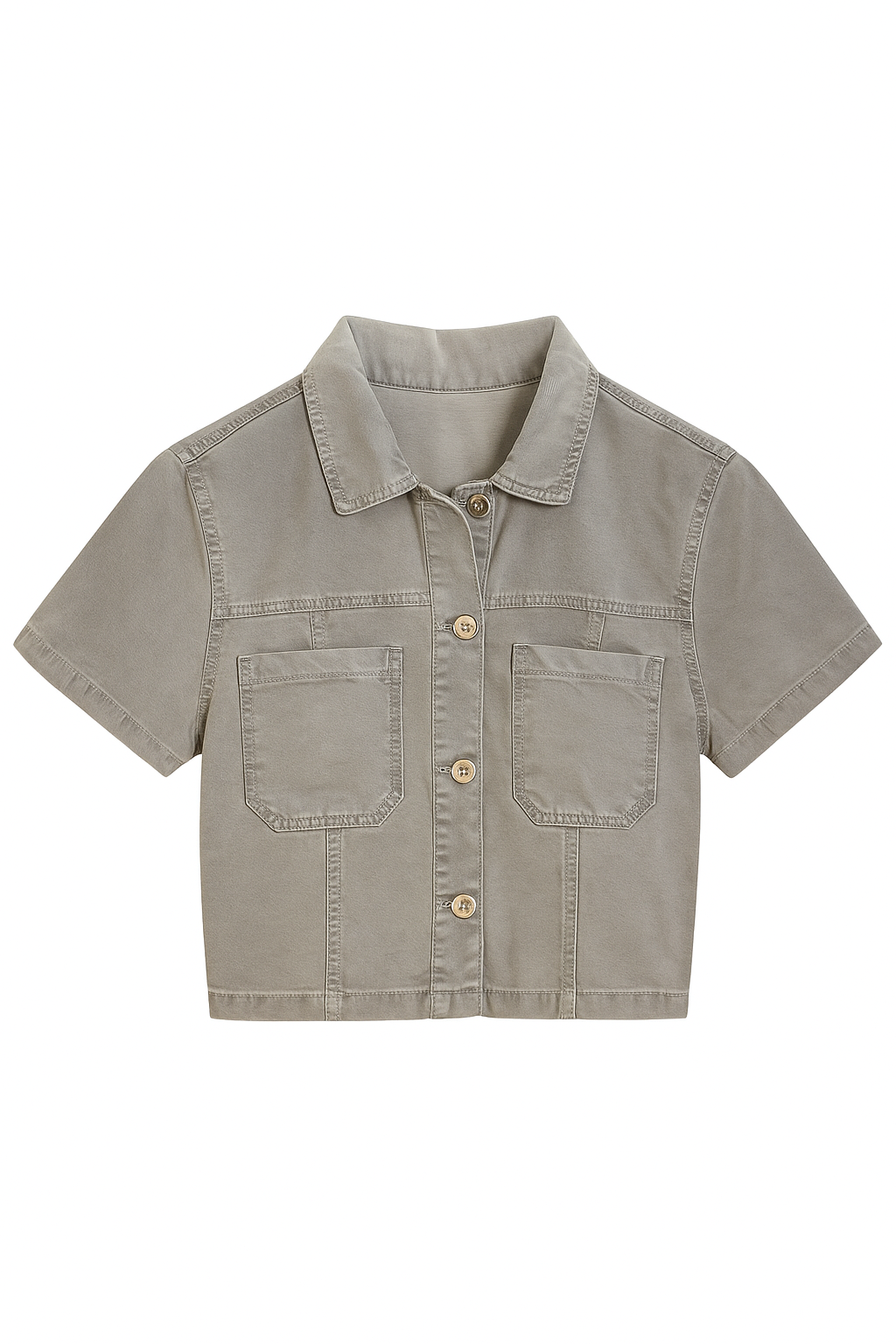 CAMISA SARJA MC CROPPED