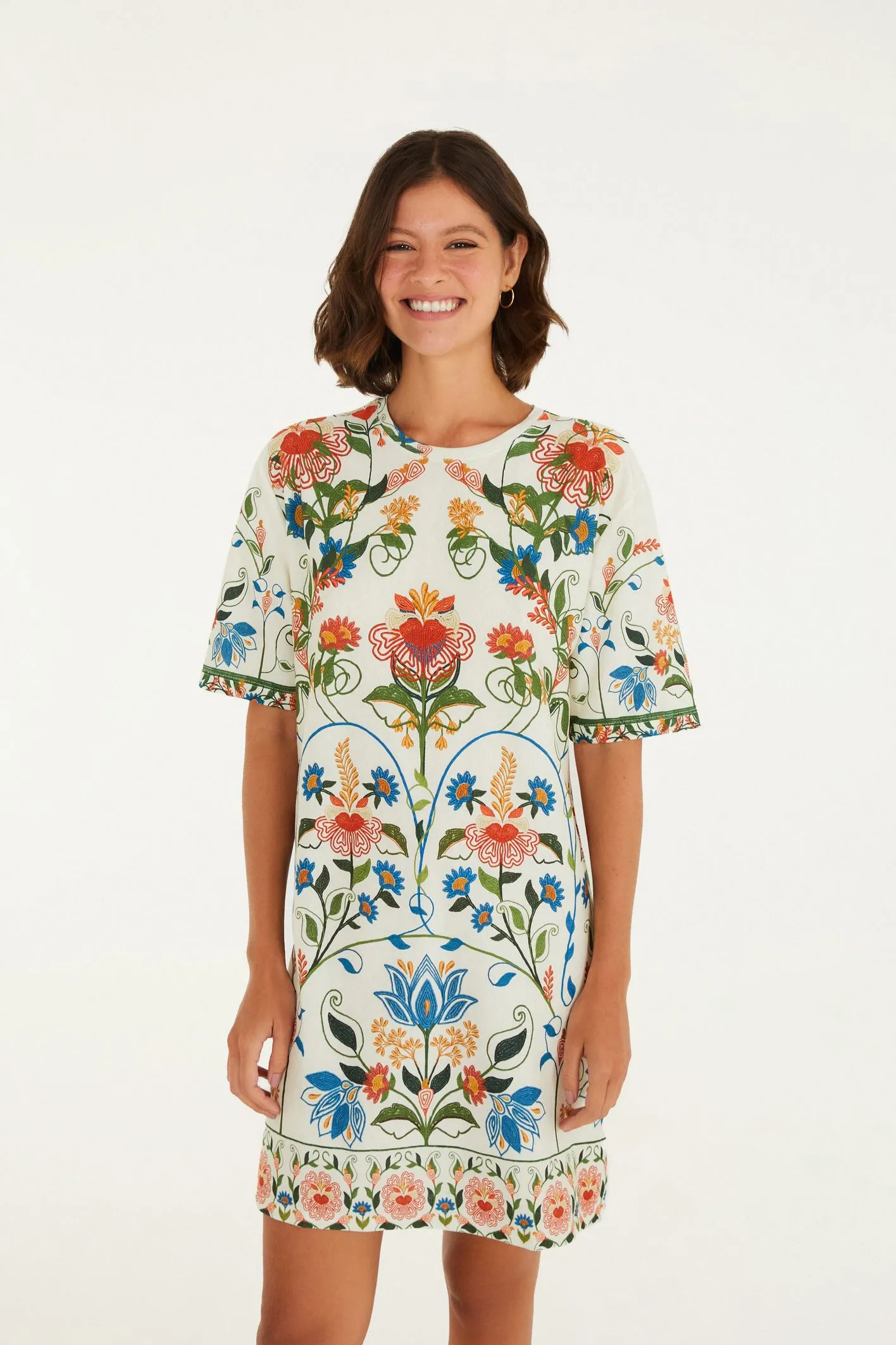 VESTIDO T-SHIRT BASICO JARDIM BELEZA