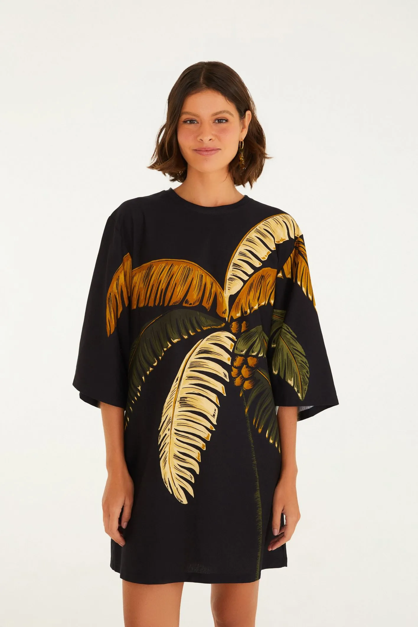 VESTIDO T-SHIRT BIG ITACARE COQUEIRO