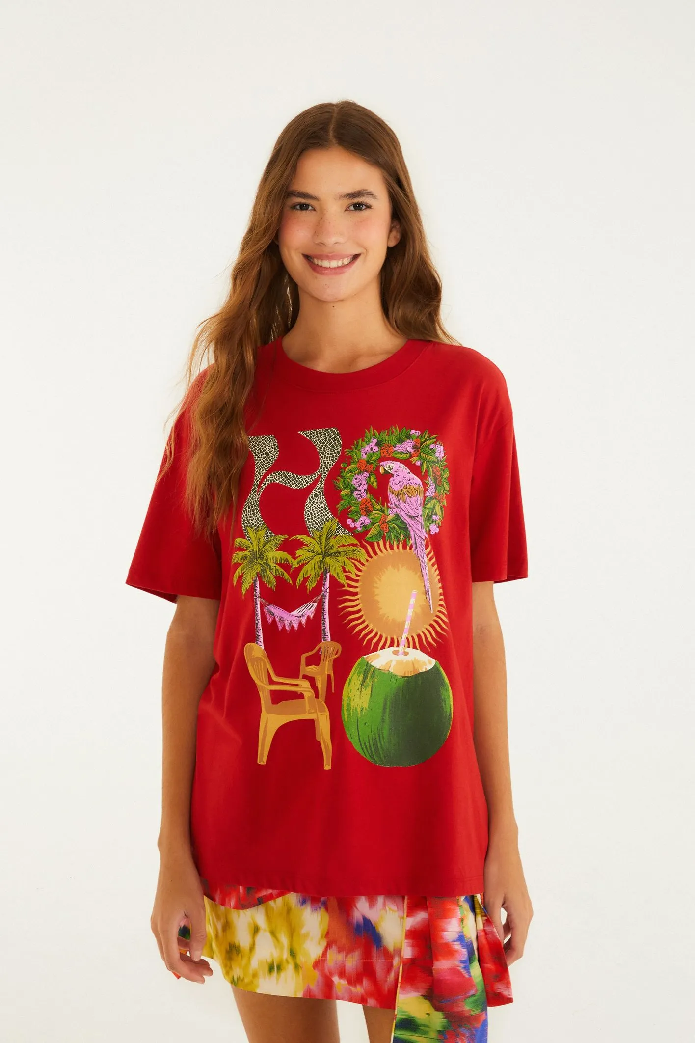 T-SHIRT MEDIA HOHOHO VERMELHO SALVADOR