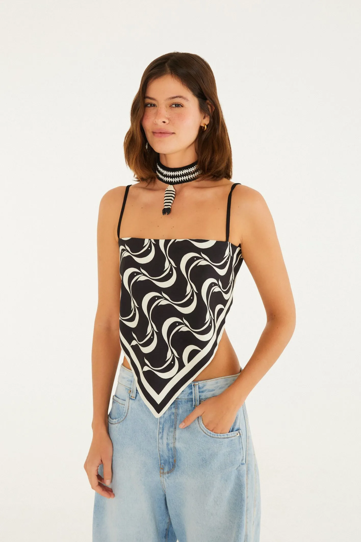 BLUSA LENÇO PEIXE COPA