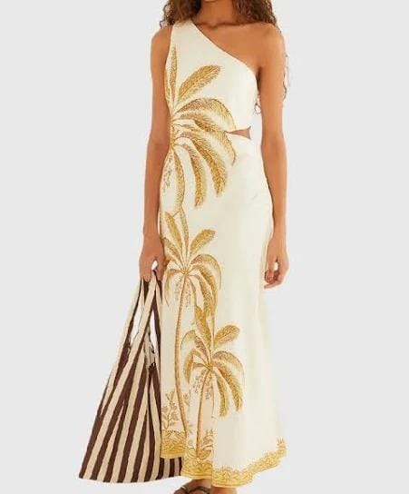 VESTIDO OMBRO SO PAISAGEM TROPICAL