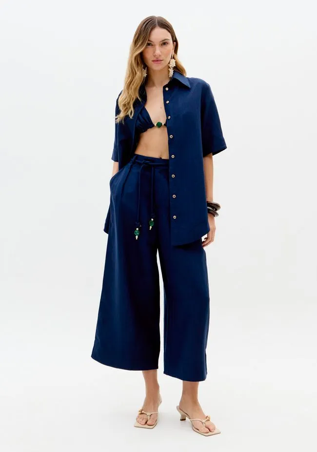 CALÇA PANTACOUR COM LINHO