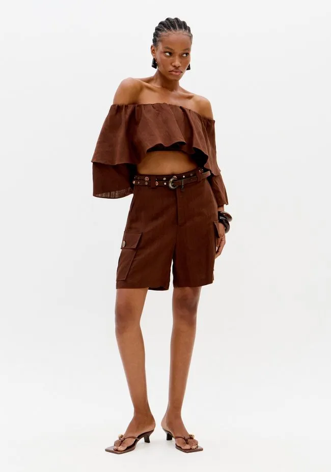 BERMUDA CARGO COM LINHO